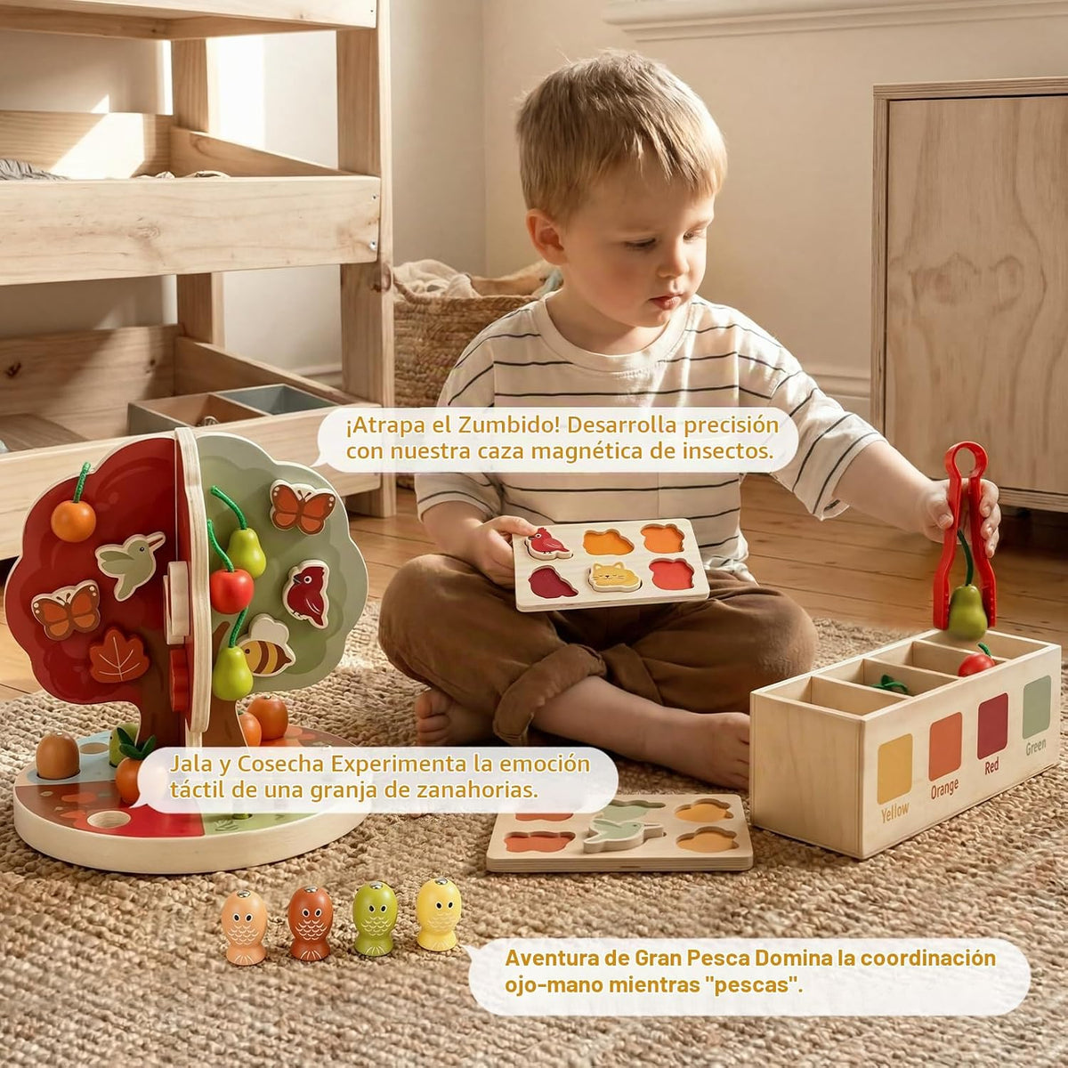 Joyreal Montessori Juguetes para niños de 3 a 5 años