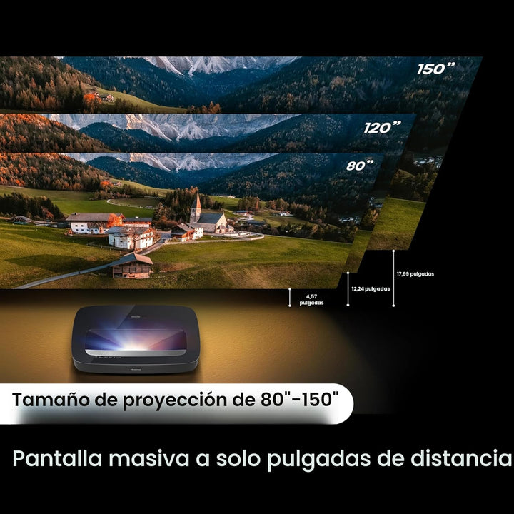 Hisense PL2, Proyector láser de cine en casa de distancia ultracort...