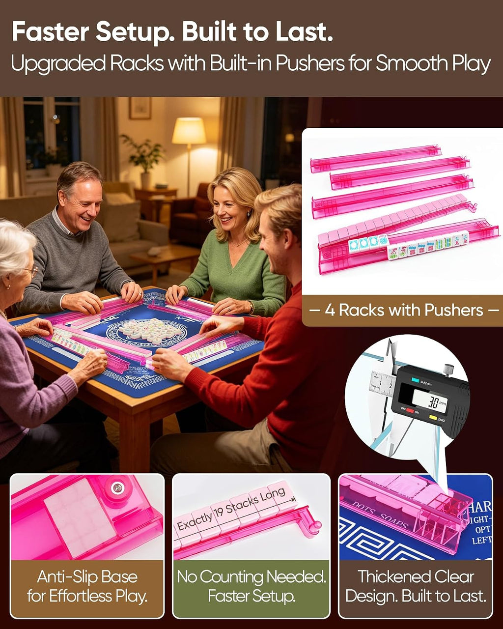BALE ® Original American Mahjong Tile Set con Complete Game Accessories