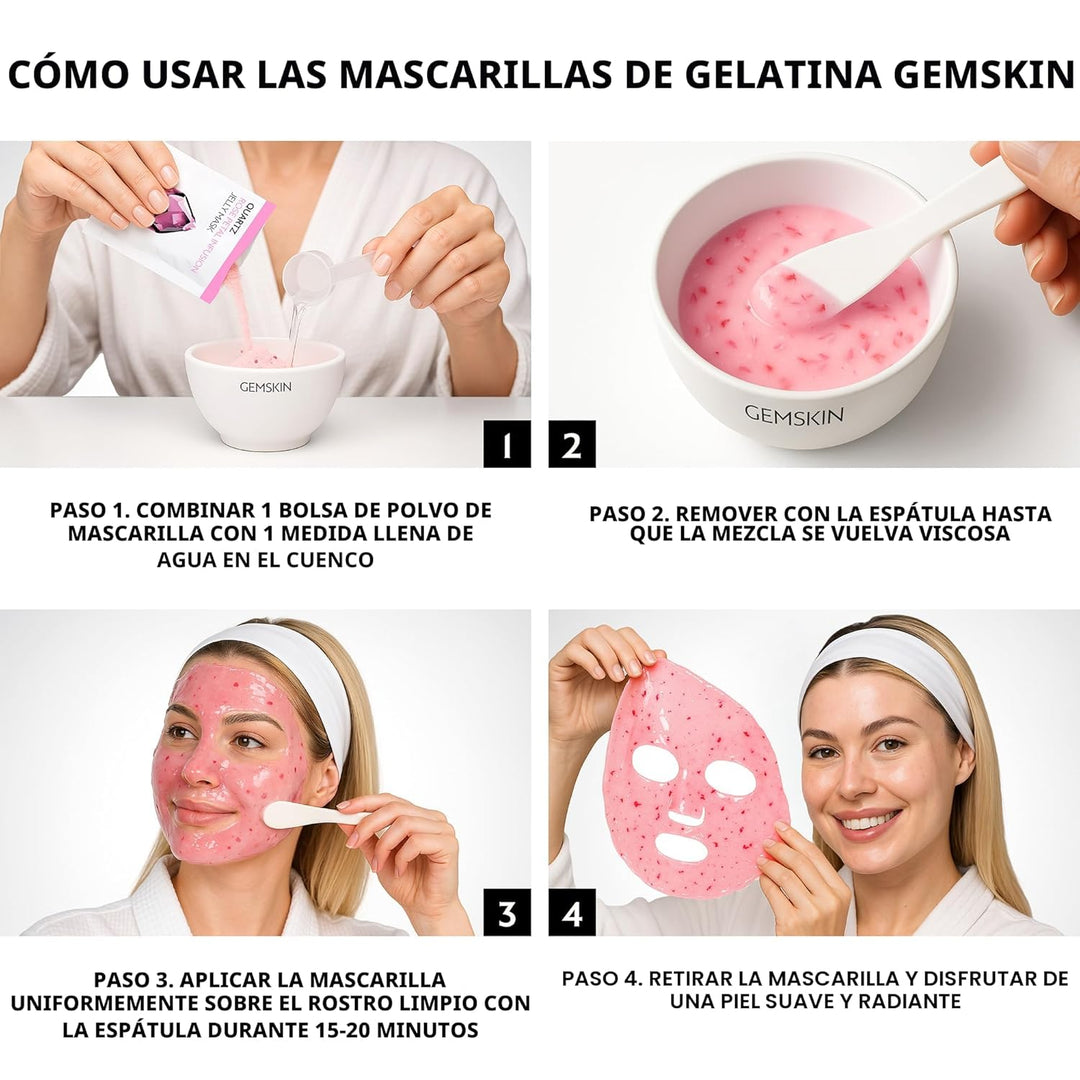 GEMSKIN Mascarilla de gelatina para tratamientos faciales despegabl...