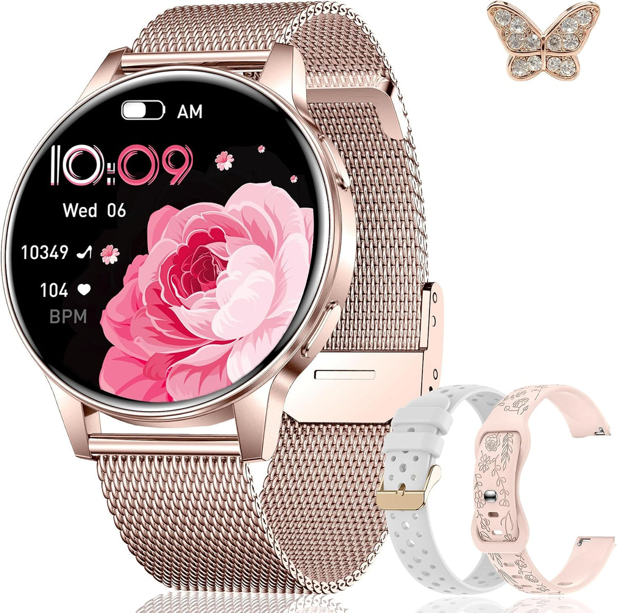 Reloj inteligente para mujer, pantalla táctil HD de 1.27 pulgadas con llamada Bluetooth y notificación de texto, más de 130 modos deportivos, rastreador de actividad física impermeable IP68