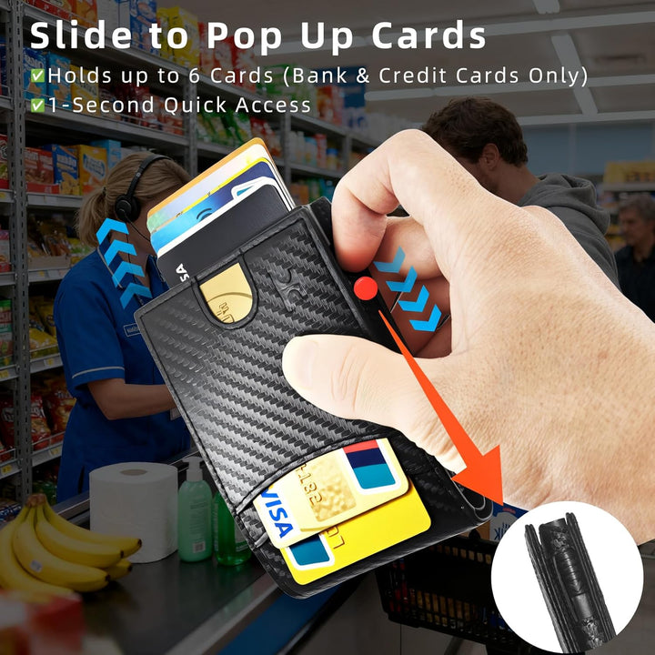 TOPFORGES Cartera para hombre, bloqueo RFID, billetera inteligente...