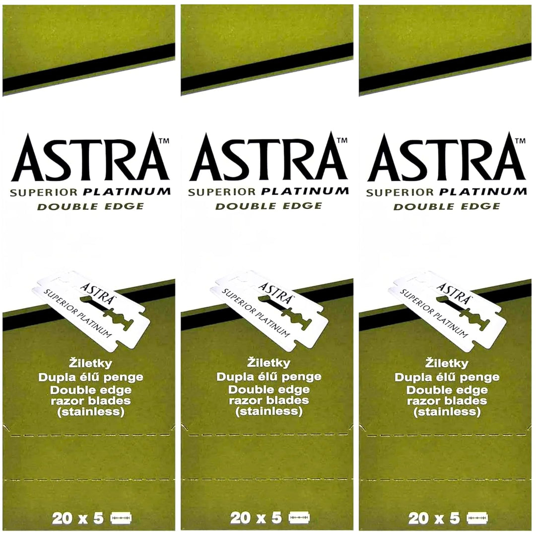 The Shave Factory Astra Platinum - Cuchillas de afeitar de segurida...