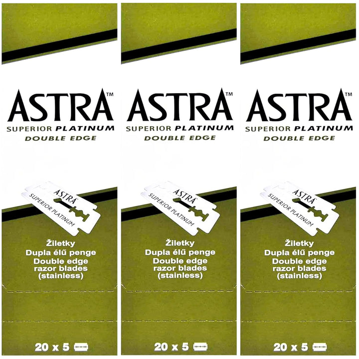 The Shave Factory Astra Platinum - Cuchillas de afeitar de segurida...