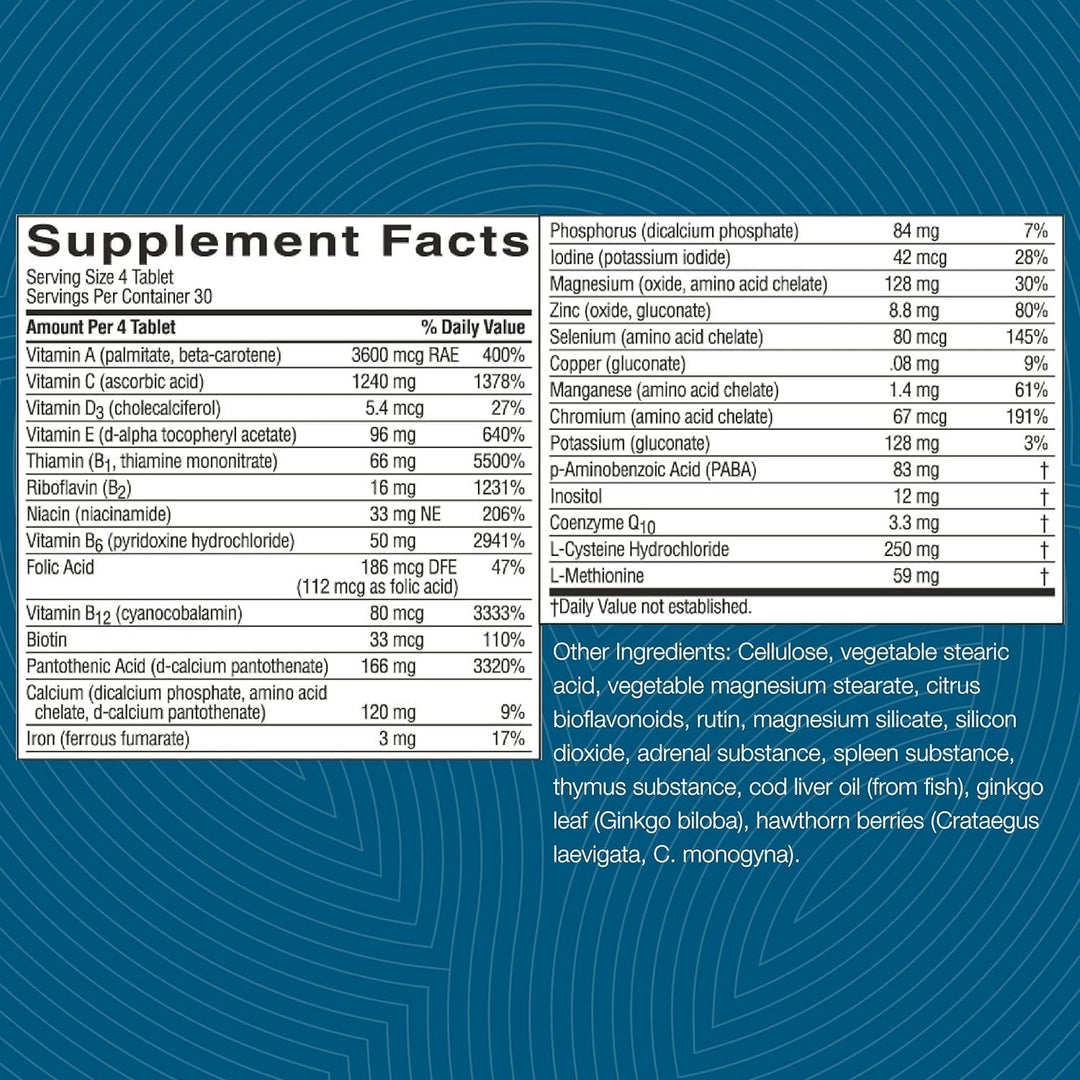 Nature's Sunshine Mega-Chel, 120 tabletas, vitamina completa co...