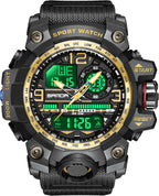 Relojes para Hombre Deportivos al Aire Libre, Resistente al Agua, Militar, Fecha, Multifunción, Tácticas, Pantalla LED, Alarma, Cronómetro para Hombre 3133