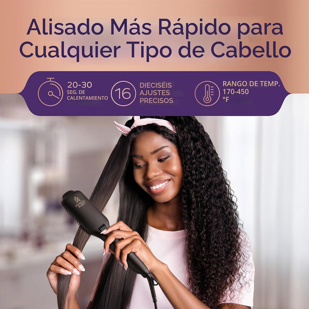 Cepillo alisador de cabello profesional de doble voltaje, cepillo a...