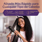 Cepillo alisador de cabello profesional de doble voltaje