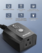 DEWENWILS Dusk a Dawn Outdoor Dimmer con Timer para String Lights