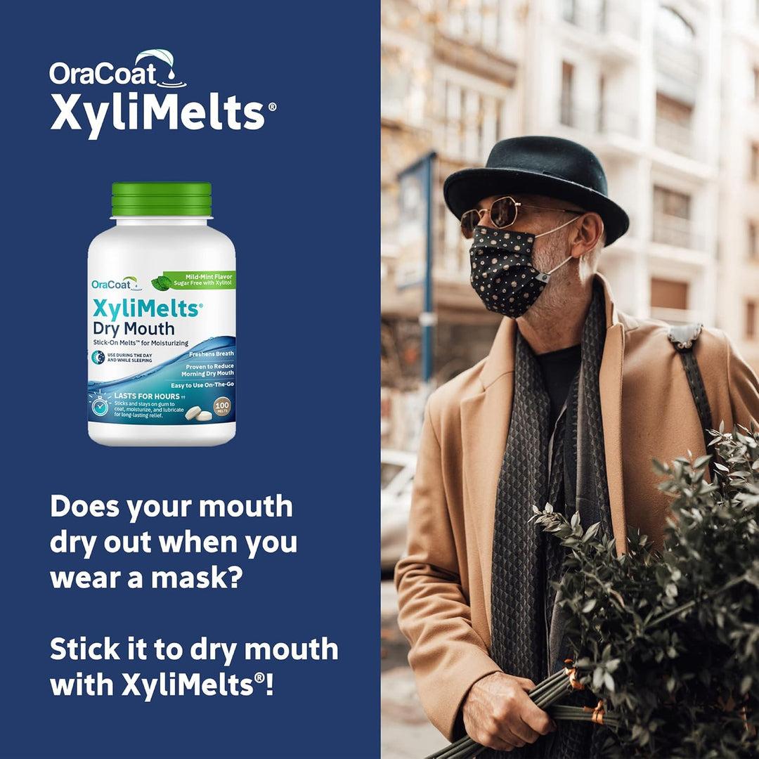 Oracoat XyliMelts para la boca seca de noche o día - Discos adhesiv...