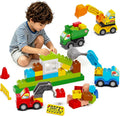 Juego de 100 bloques de construcción con 4 camiones, regalo para