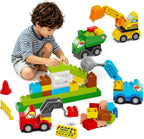 Juego de 100 bloques de construcción con 4 camiones, regalo para