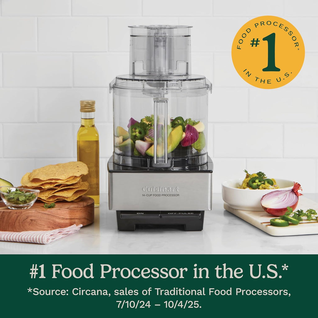 Cuisinart Procesador de alimentos, picadora de alimentos vegetales de 14