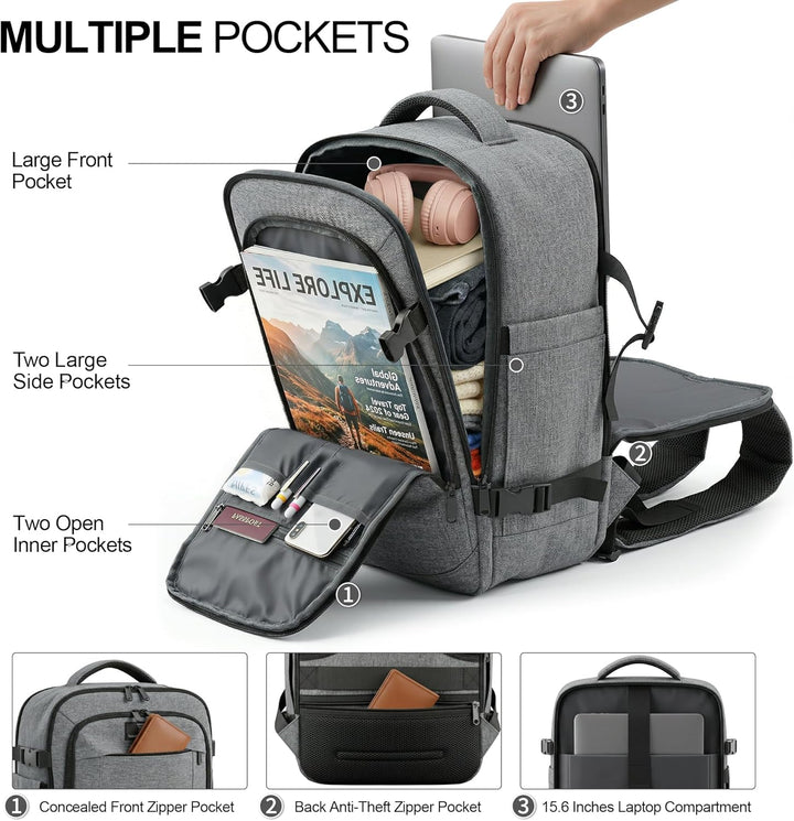 TILYMOL Travel Backpack for Women &amp; Men - 15.6 inch Laptop Bag...