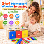 Juguetes Montessori para niños y niñas de 1, 2 y 3 años, juguete de