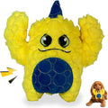 Bite Force - Monstruo amarillo de perro duradero y fuerte con chirriador, reforzado con kevlar para masticadores agresivos - Amarillo