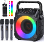 Máquina de karaoke, 3 micrófonos inalámbricos, altavoz Bluetooth con