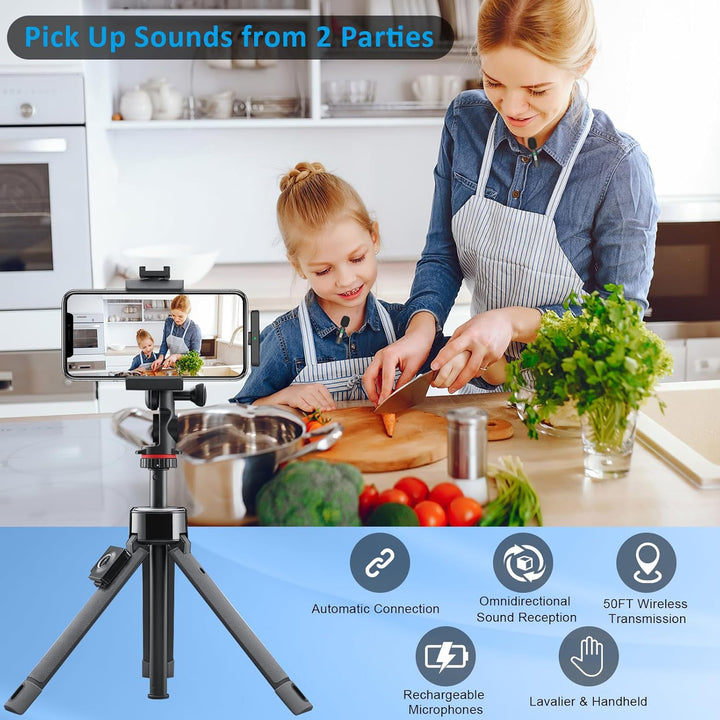 MAYBESTA Micrófono Lavalier inalámbrico para iPhone, iPad, Android,...