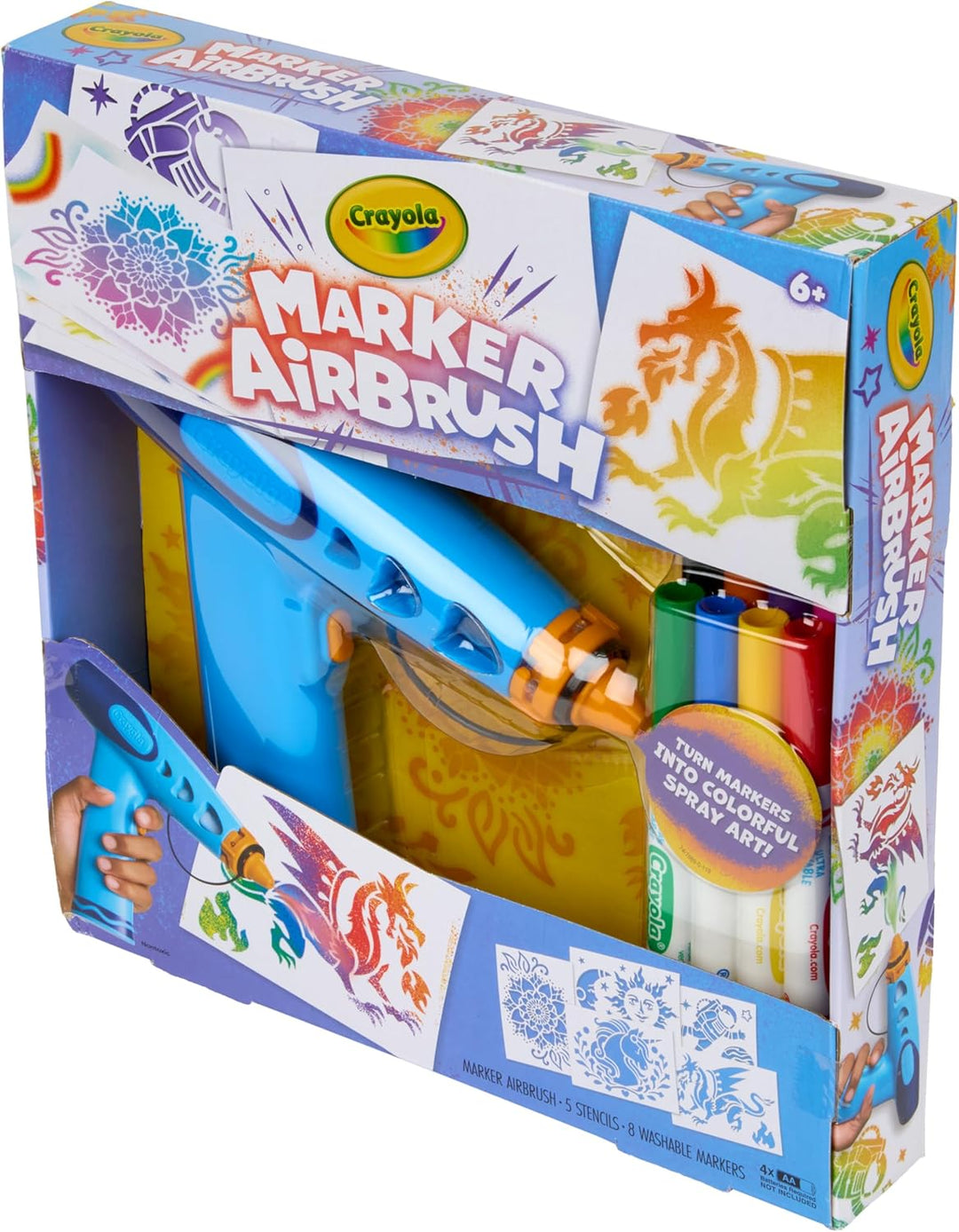 Crayola Kit de arte en aerosol con aerógrafo pulverizador