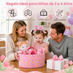 OUOZZZ Baby Doll Accessories con Soft Doll, Bassinet, Blanket y Bottle
