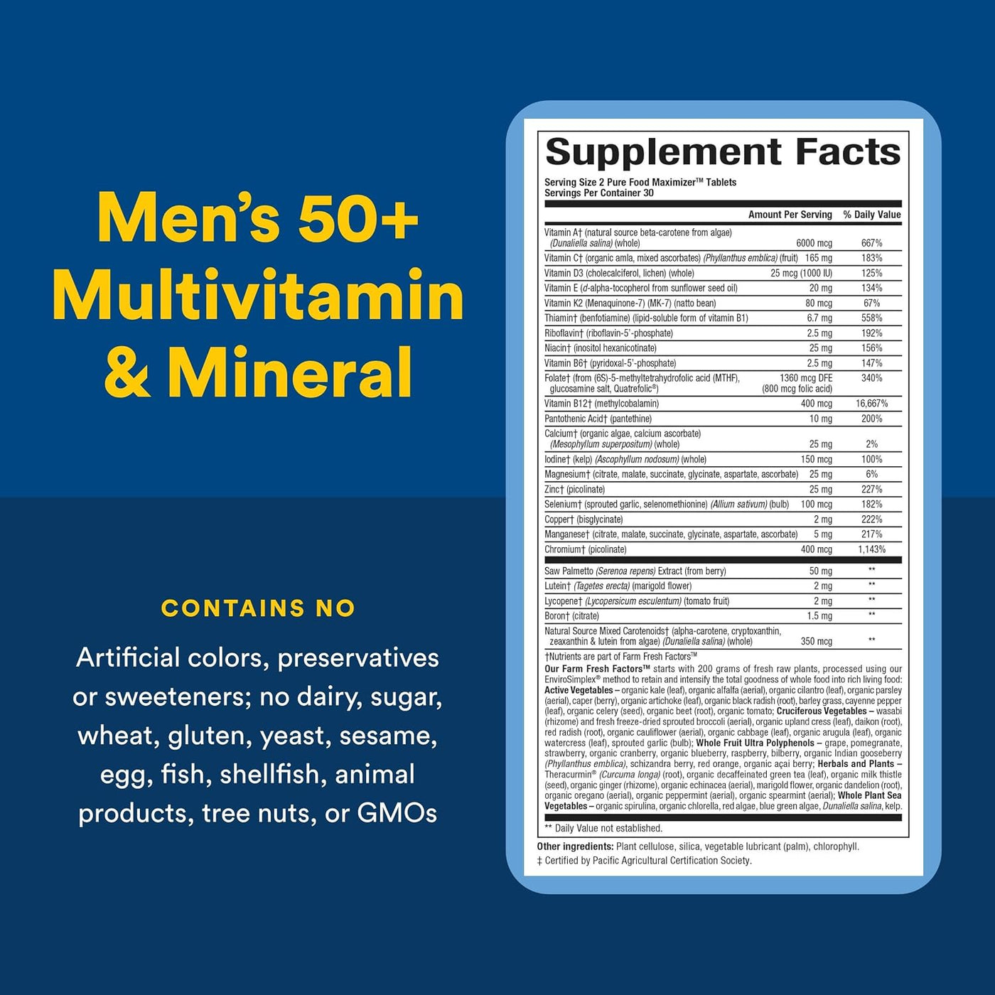 Natural Factors, Multivitamínico y mineral para hombres, 1 porción...
