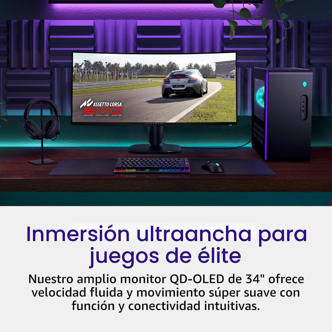 Alienware 34 240Hz QD-OLED monitor curvo para videojuegos - AW3425D...