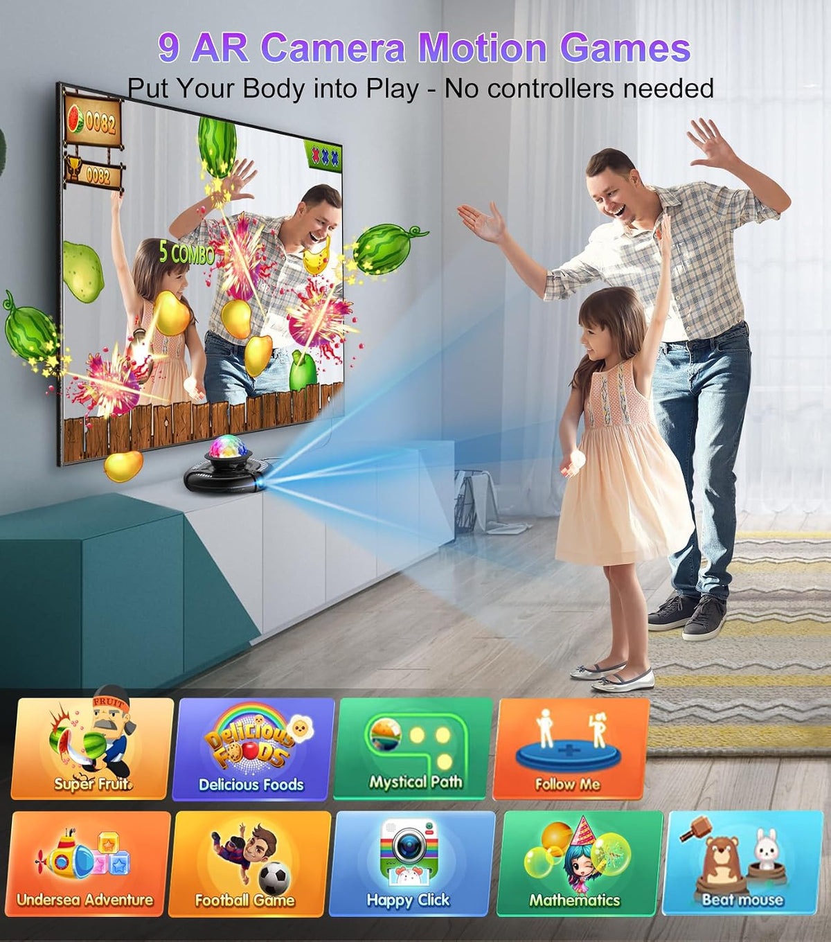 Juegos de esterilla de baile inalámbrica, juego activo para la familia