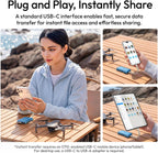 ULANZI Estuche para tarjetas de memoria DC01 y lector USB-C, 4 ranuras SD +