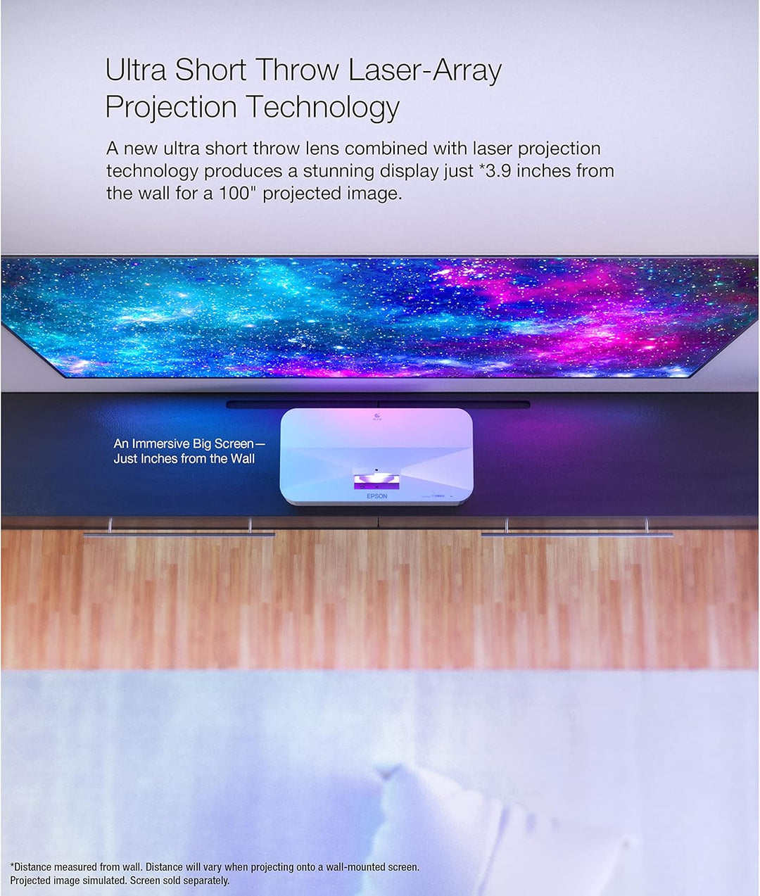 Epson EpiqVision Ultra LS800 Proyector Láser de Tiro Ultra Corto 3-...