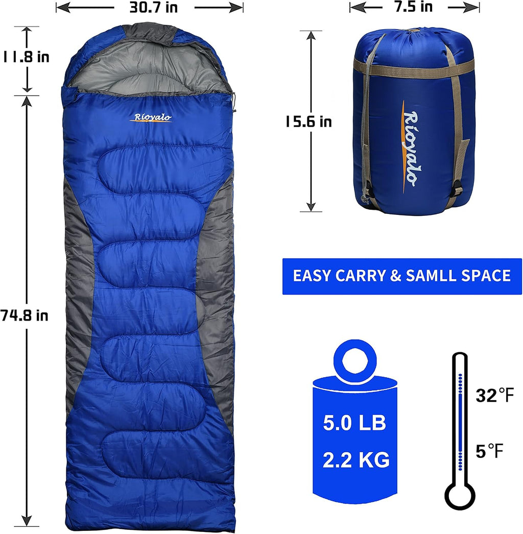Sacos de dormir de invierno de 0 grados para adultos, camping en