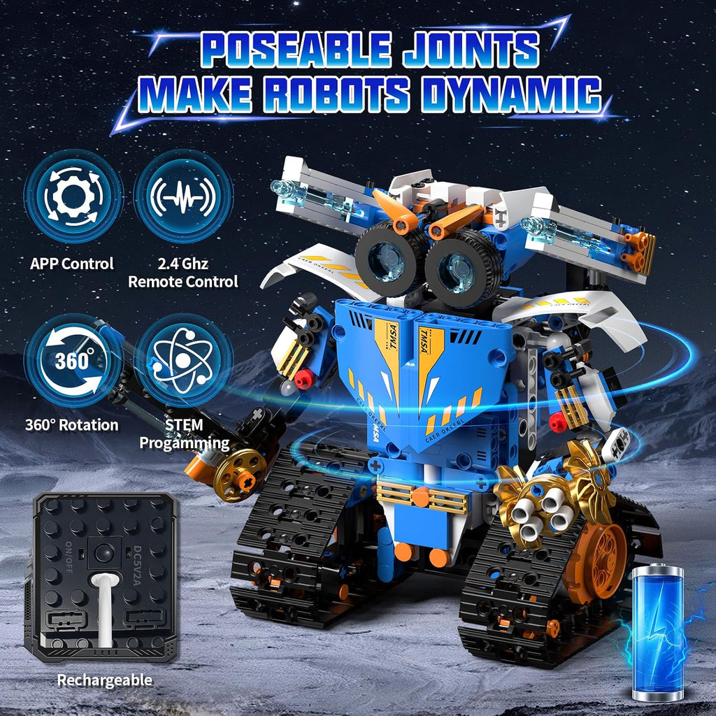 Kit de construcción de robot STEM 3 en 1 588 piezas, robótica para