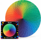 Rompecabezas redondos de 500 piezas - CMY Cubes - paleta arco iris - rompecabezas de rueda de colores que cambia - juego intelectual difícil y desafiante para adultos y adolescentes - ¡rompecabezas