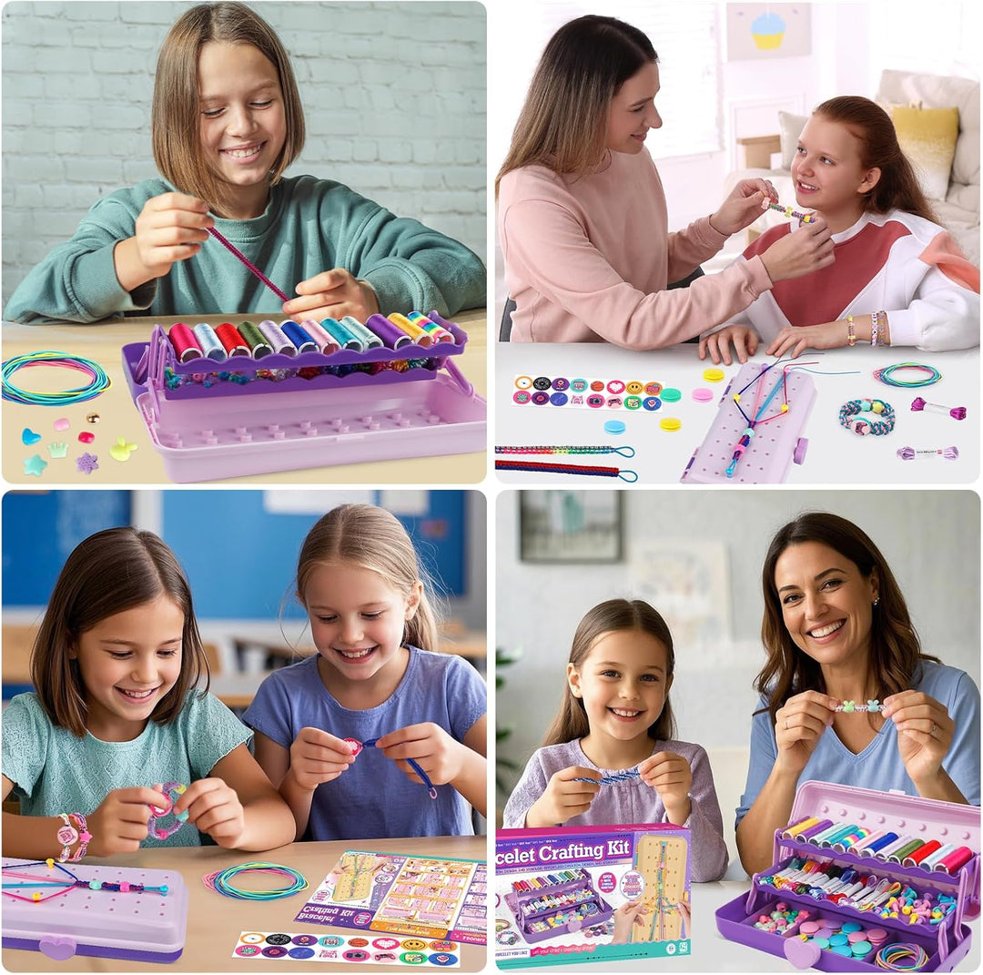 Kit de fabricación de pulseras de la amistad con caja de almacenami...