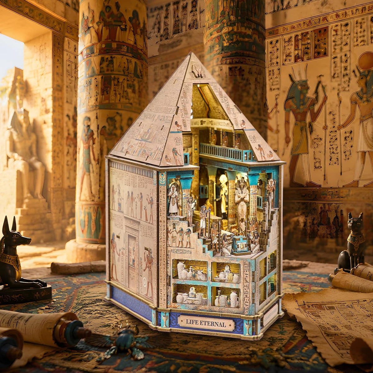 Kit de rincón de libros, kit de casa de muñecas en miniatura para