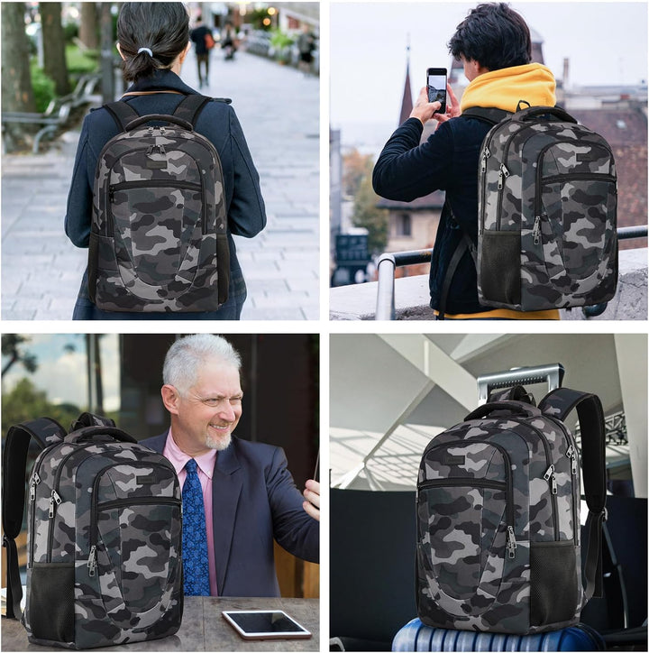 BIKROD Mochila de viaje para computadora portátil para hombres, moc...