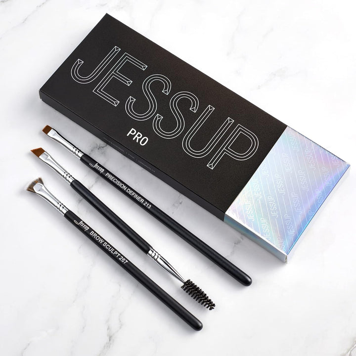 Jessup Juego de Brochas para Cejas de Maquillaje Profesional, Preci...