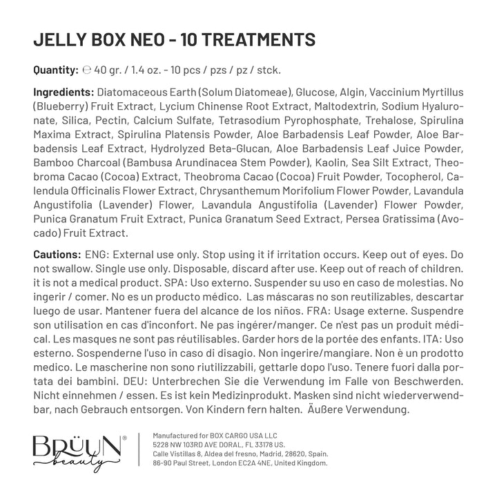 BRÜUN Juego de 10 mascarillas de gelatina despegables NEO, 10 trata...
