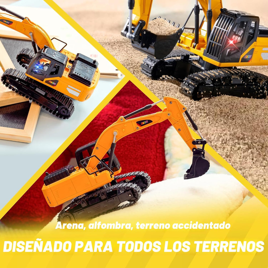 JOYIN Excavadora de Control Remoto Juguetes para Niños, Excavadora...