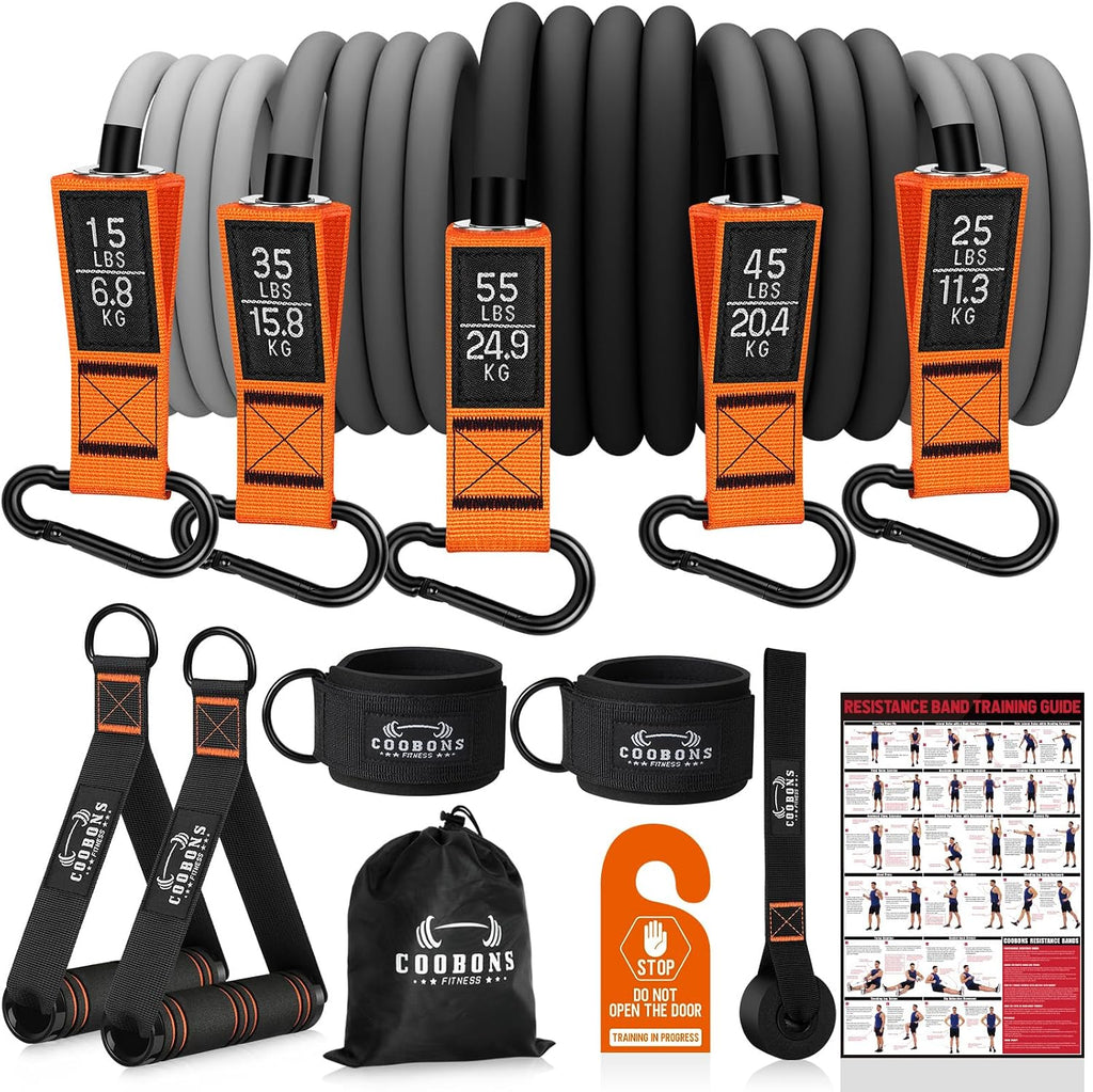 Bandas de Resistencia con Asas, Bandas de 175 lb para Entrenamiento