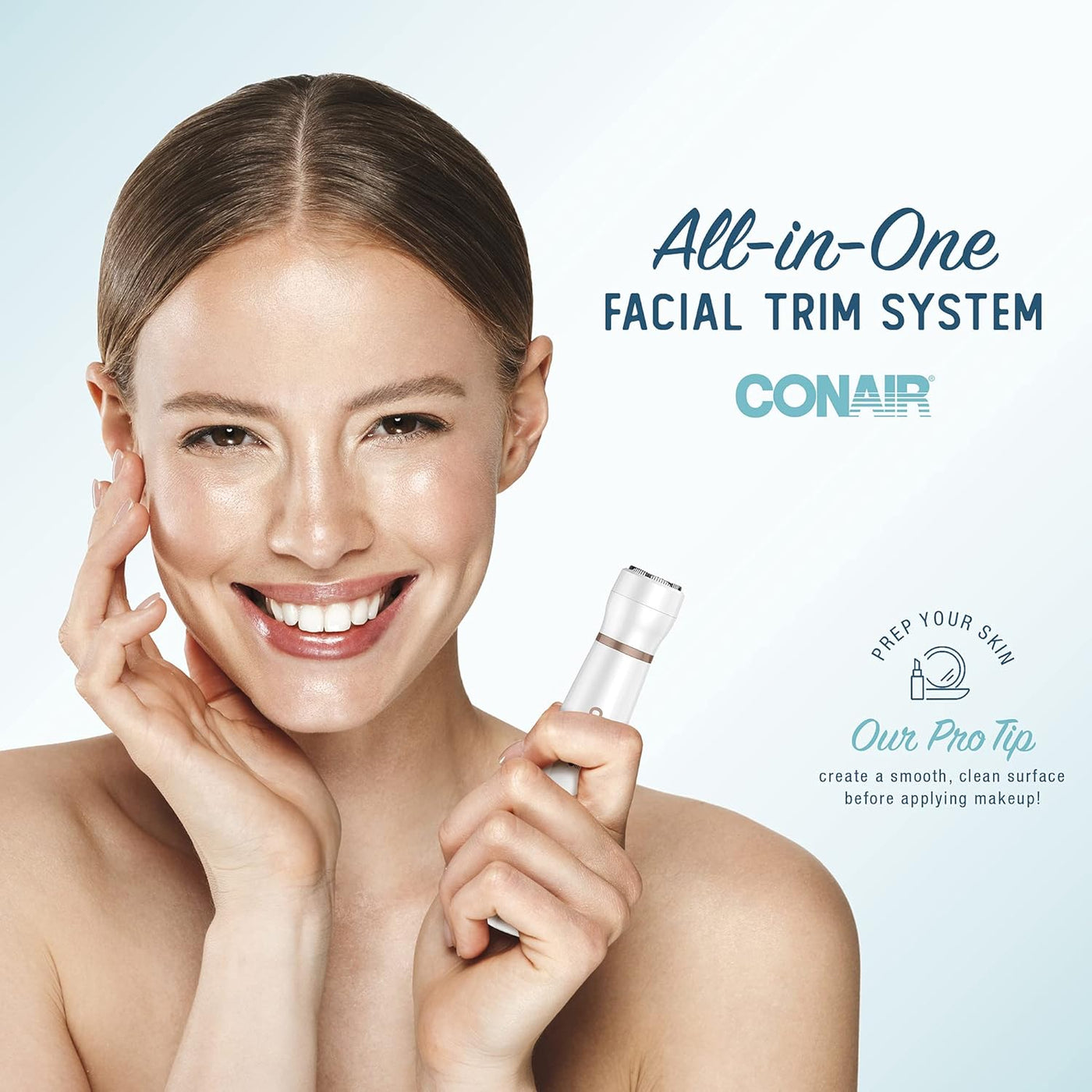 Conair Depilación facial todo en 1 para mujeres, recortadora eléctr...