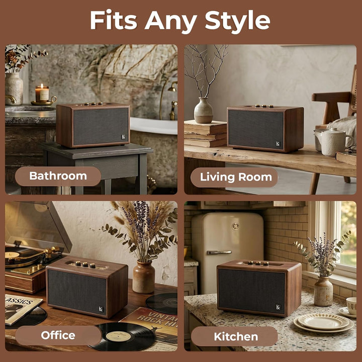 KONEX - Altavoz Bluetooth, altavoz Bluetooth vintage, altavoz Bluet...