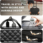 Arcoyard - Bolsa con ruedas para laptop, maletín con ruedas para mujer, con bolsillo impermeable, bolsa para computadora de 17 pulgadas, equipaje de mano debajo del asiento con ruedas para trabajo