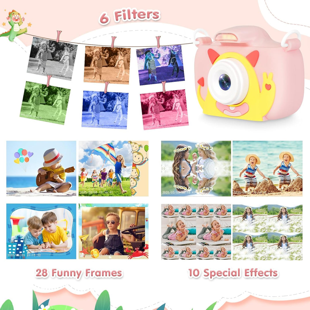Cámara para niños con linterna y pantalla de 2.4 pulgadas, cámara d...