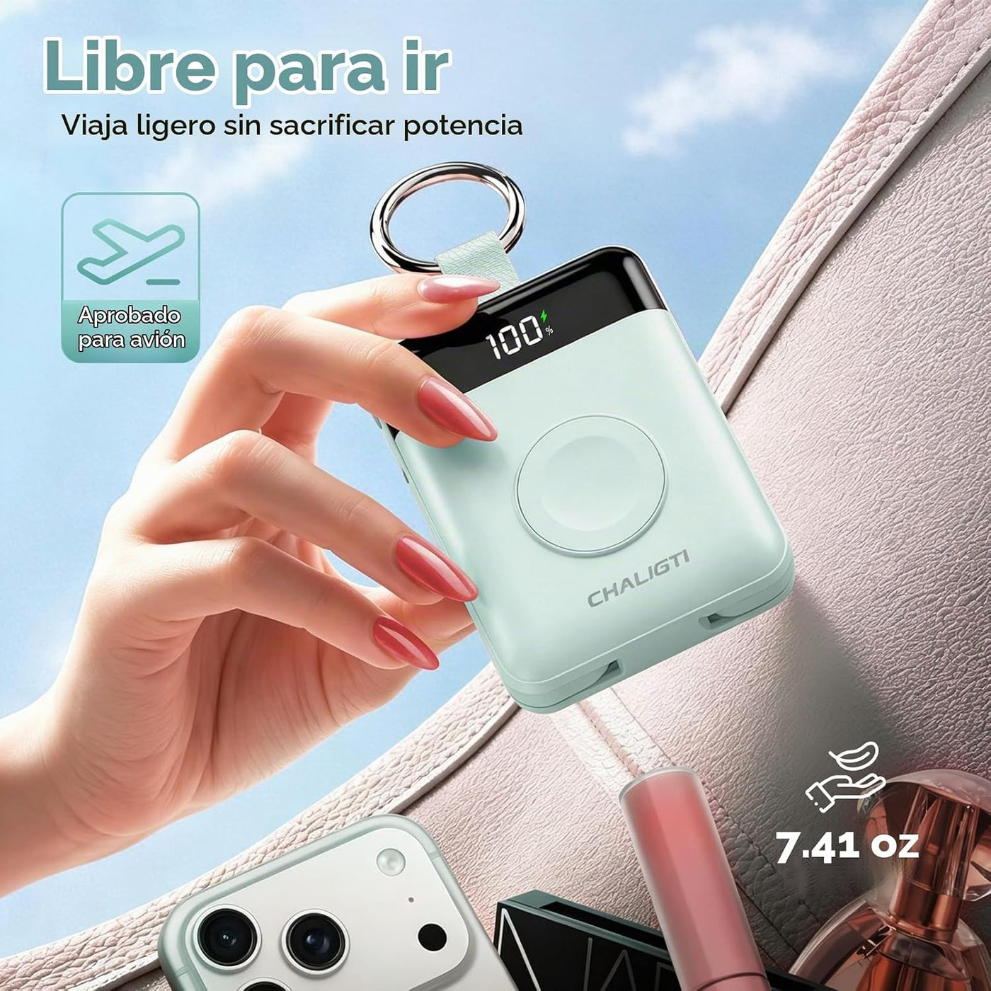 CHALIGTI Cargador portátil 10000mAh, cargador de banco de energía d...