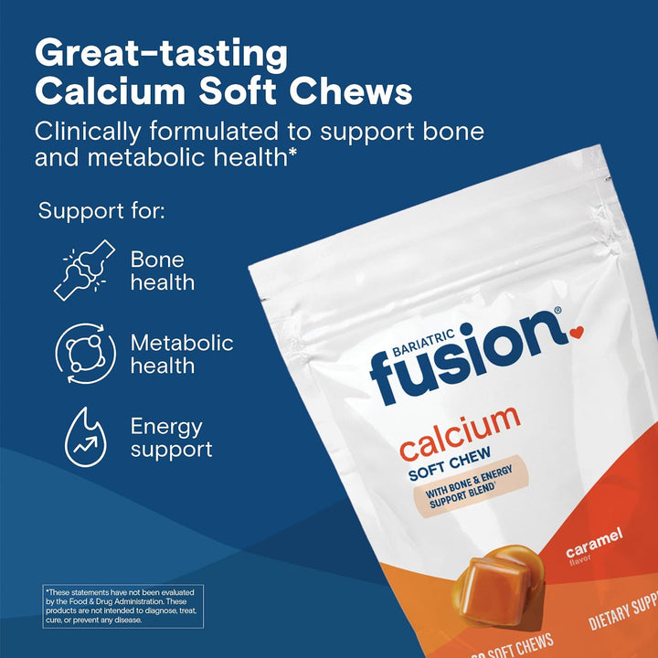 Bariatric Fusion Citrato de calcio con sabor a caramelo, 500 mg y v...