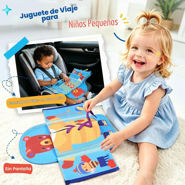 JoyCat Libro de vestir ocupado para niños pequeños de 2 a 5 años, j...