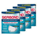 SEA-BOND Sellos adhesivos para prótesis, originales, superiores, 30, Parte superior, paquete de de 4