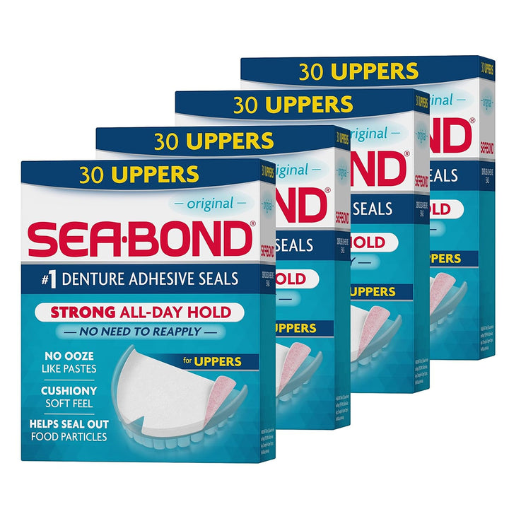 Sea-Bond Sellos adhesivos para dentaduras postizas, parte superior...