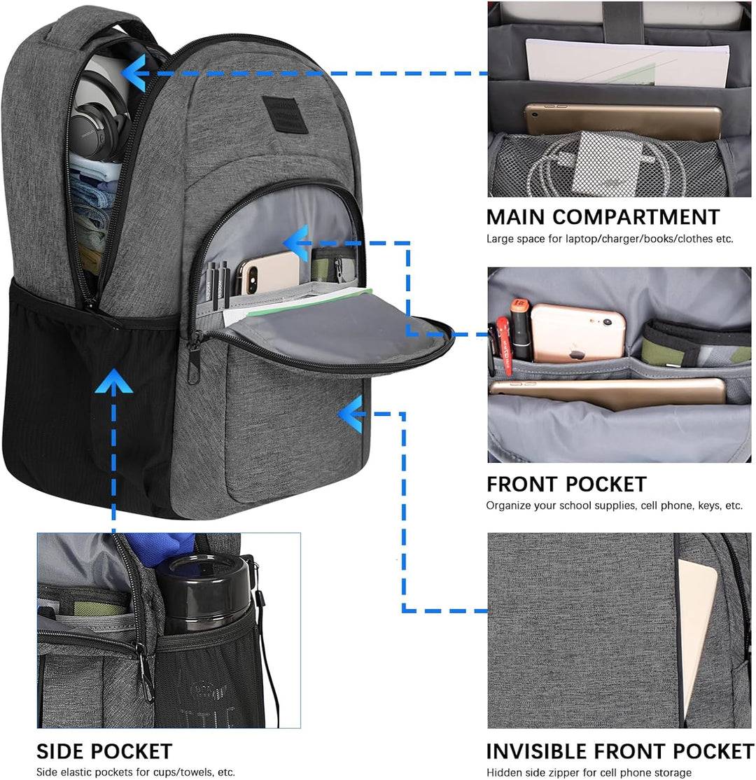 LARIPOP Mochila para laptop de viaje, de 15.6 pulgadas, mochila par...