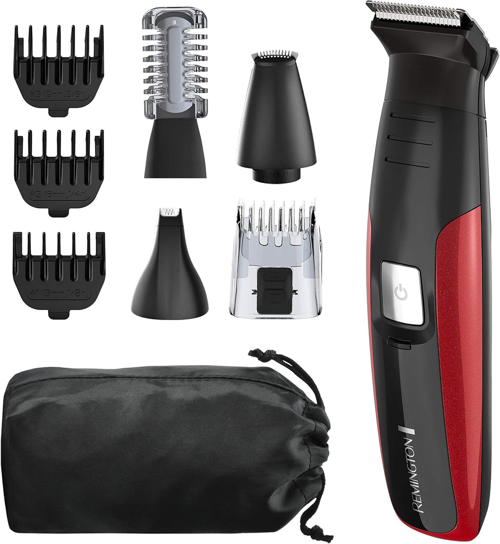 Remington All-in-one + Body Multigroomer 5000, negro y rojo, juego de 10